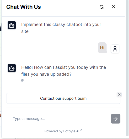botbyte Chat Box An image showing botbyte chat
